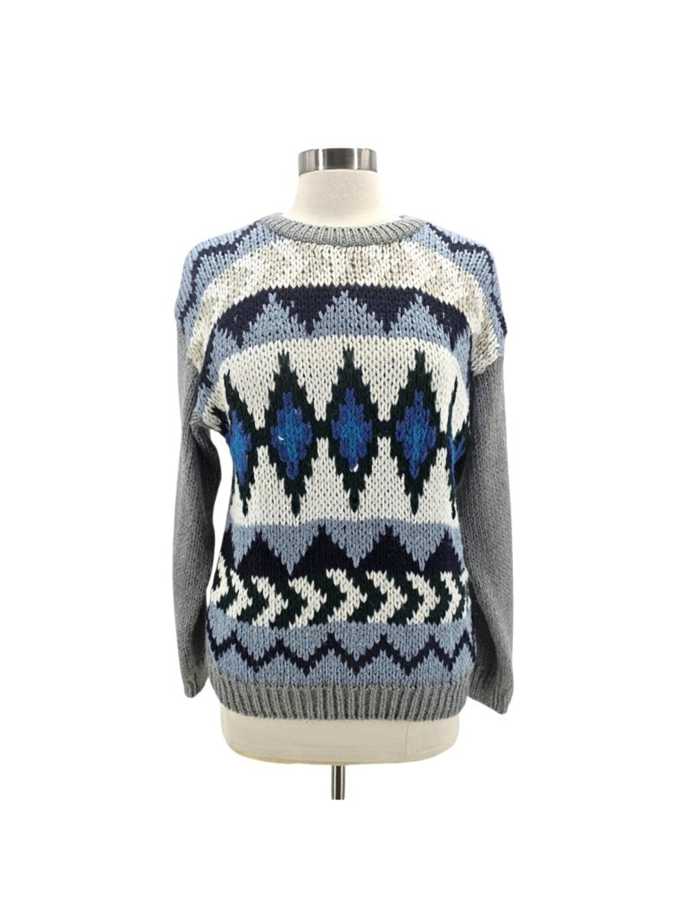 Vintage Extra Energy by De Rotchild Womens Large Sweater Hand Knit Chunky Retro